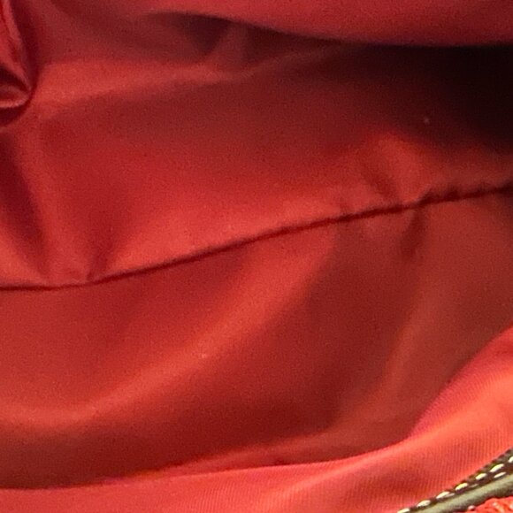 The Sak Red Handbag with Black Leather Trim Handles - Picture 14 of 15